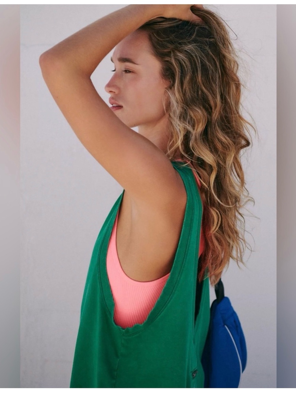 FP Movement by Free People Hot Shot Tunic Tank NWOT in Heritage Green - Picture 4 of 7
